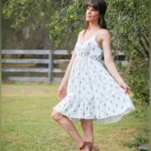 NWT Sacred Threads White Floral Summer Dress